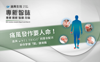 痛風發作要人命！ 逢興Wel-TriGo™ 抗發炎配方助你掌握「關」健商機